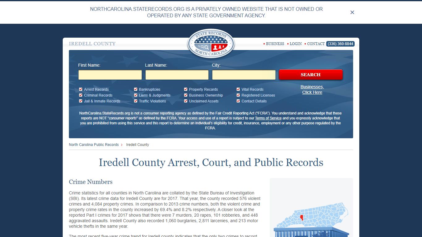 Iredell County Arrest, Court, and Public Records