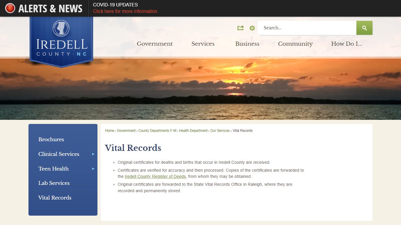 Vital Records | Iredell County, NC